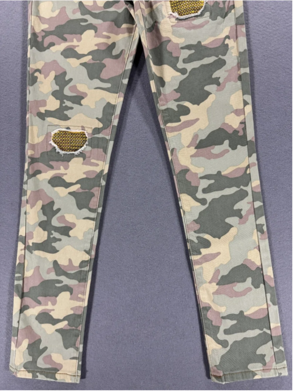 Girls Levi's 720 High Rise Super Skinny Stretch Jeans Camouflage W Gold Sequin